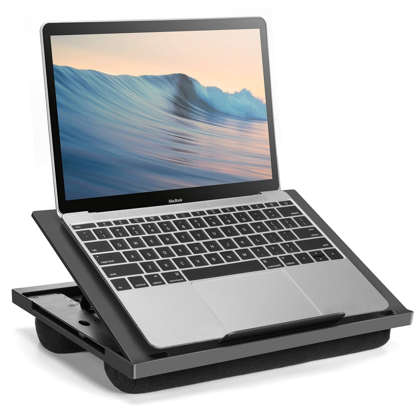 Portable Laptop Lap Desk Fits up to 15.6" with Detachable Mouse Pad Tray, 6 Adjustable Angles & Dual Cushions