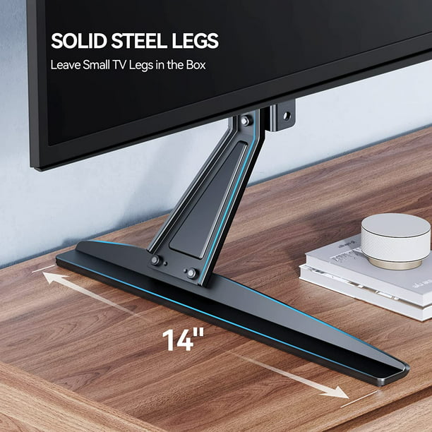 Universal Table Top TV Stand for 22-65 inch Flat Screen LCD TVs with 2 Height Adjustable Leg Stand, TV Stand Base Holds up to 110lbs, Max 800x500mm - Walmart.com