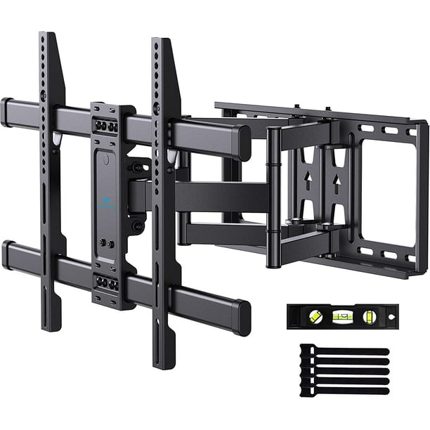 Full Motion TV Wall Mount for Most 37-75 inch TVs up to 132 lbs, Max 600x400mm, Wall Mount TV Bracket with Dual Articulating Arms, Tilt, Swivel, Extension