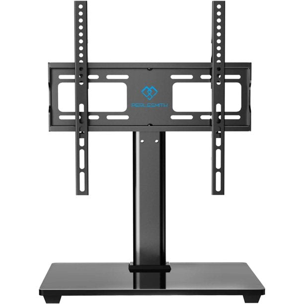 Universal Table Top TV Stand Swivel, TV Stand Mount for 32-60 inch LCD LED TVs, Height Adjustable with Tempered Glass Base, Max 400x400mm, Holds up to 88lbs