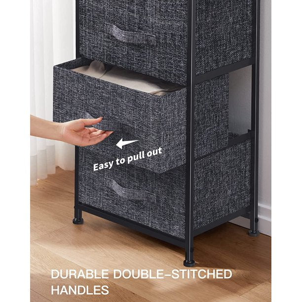 4 Drawer Fabric Dresser Storage Tower, Dresser Chest with Wood Top, Removable Storage Cabinet, Organizer Unit for Closets Bedroom Nursery Room Hallway - Walmart.com