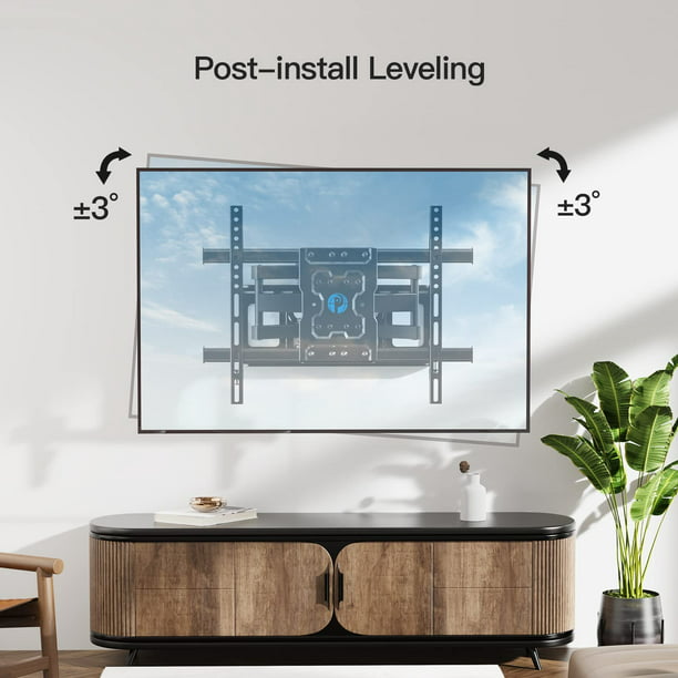 TV Wall Mount Full Motion for Most 37-75 inch LED LCD OLED Flat Curved Screen, Wall Bracket TV Mount with Articulating Arms Swivel Tilt Leveling Holds up to 132lbs