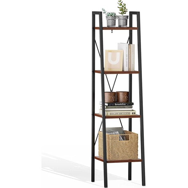 Ladder Shelf Bookcase, Bookshelf 4 Tier, Plant Flower Stand, Multipurpose Organizer Rack for Home, Office, Living Room, Balcony, Bedroom - Walmart.com