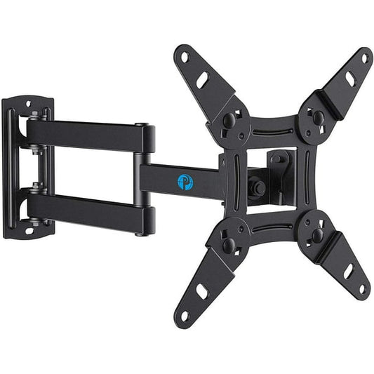 Full Motion TV Wall Mount Bracket Articulating Arms Swivels Tilts Extension Rotation for Most 13-42 inch Flat Curved TVs Monitors, Hold up to 44lbs