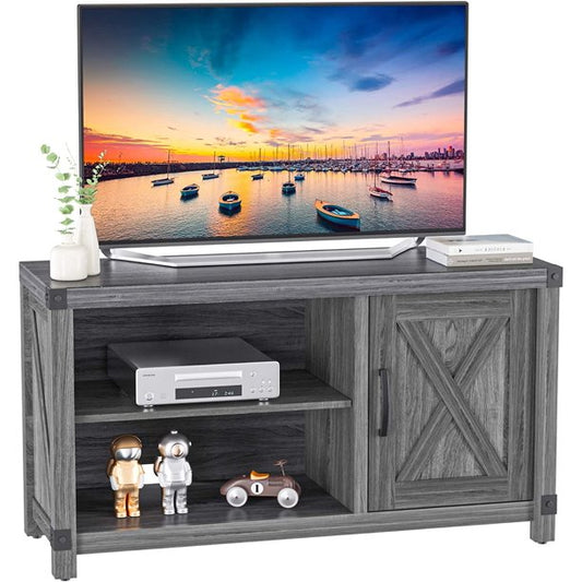 TV Console Cabinet for TVs up to 50 inch With Media Shelves, Farmhouse TV Stand Style Entertainment Center for Soundbar or Other Media, Barn Door TV Stand with Storage - Walmart.com