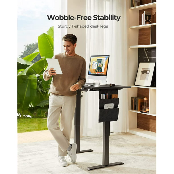 55x24 Inch Electric Standing Desk Adjustable Height with Storage Bag, Ergonomic Computer Stand Up Desk Table with Headphone Hook for Home Office - Walmart.com