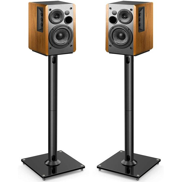 Universal Floor Speaker Stands 28 Inch for Surround Sound, Bookshelf Speakers Stands Hold up to 22lbs, 1 Pair