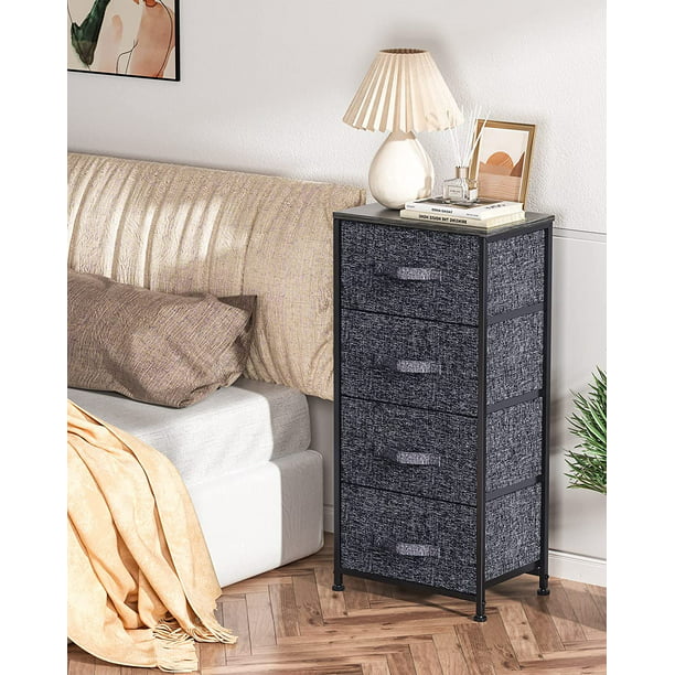 4 Drawer Fabric Dresser Storage Tower, Dresser Chest with Wood Top, Removable Storage Cabinet, Organizer Unit for Closets Bedroom Nursery Room Hallway - Walmart.com