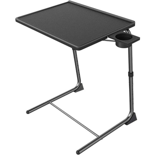 Adjustable TV Tray Table TV Dinner Tray Sofa Desk, Comfortable Folding Table with 6 Height, 3 Tilt Angle Black - Walmart.com